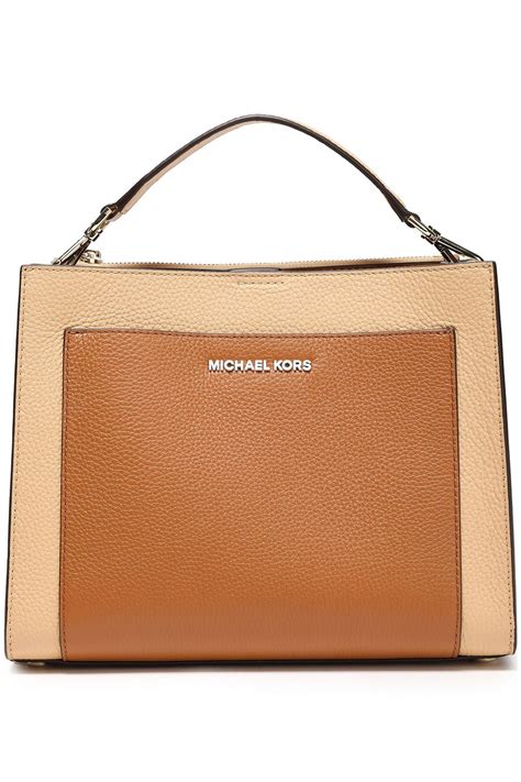 michael kors color block bag|black genuine leather shoulder bag.